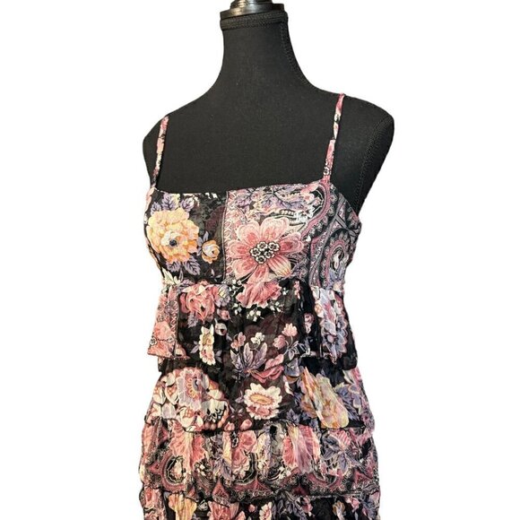 Just Margo Womens Floral Boho Ruffle Dress – Made in Italy, Size Small - Picture 6 of 14